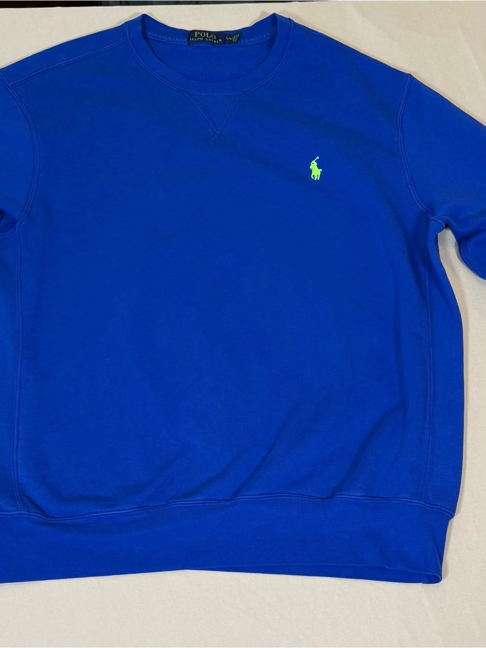 POLO Ralph Lauren Crewneck Sweatshirt in Royal Blue, size Large.